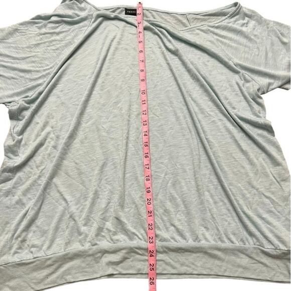 TORRID Plus Size 4 (26) Off-Shoulder Featherlight Slub Tee Mint Green - Picture 10 of 11